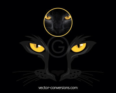 Cat face in vector format.