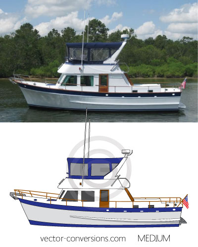 Vector conversion with medium level of detail