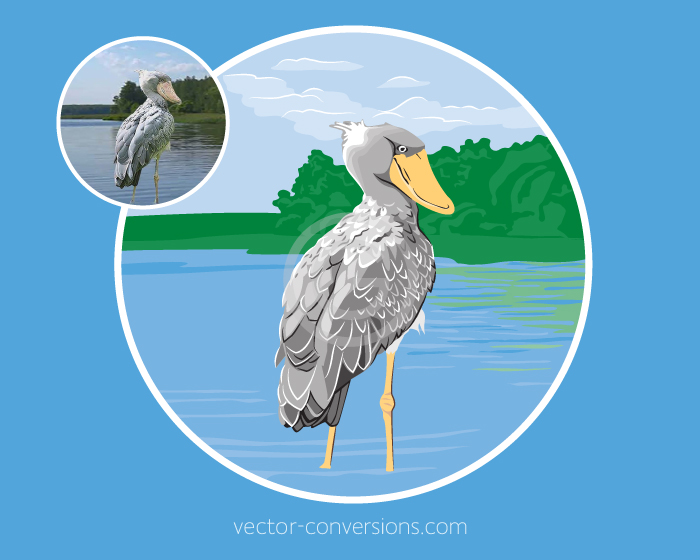 Color vector illustration of a bird for printing on a flag.